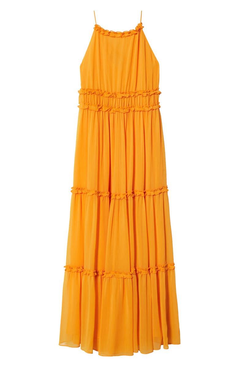 MANGO Ruffle Maxi Dress, Alternate, color, 