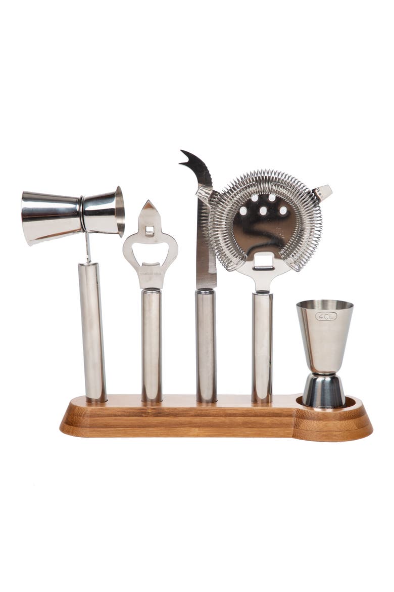 6-Piece Bar Tool Set, Alternate, color, SILVER