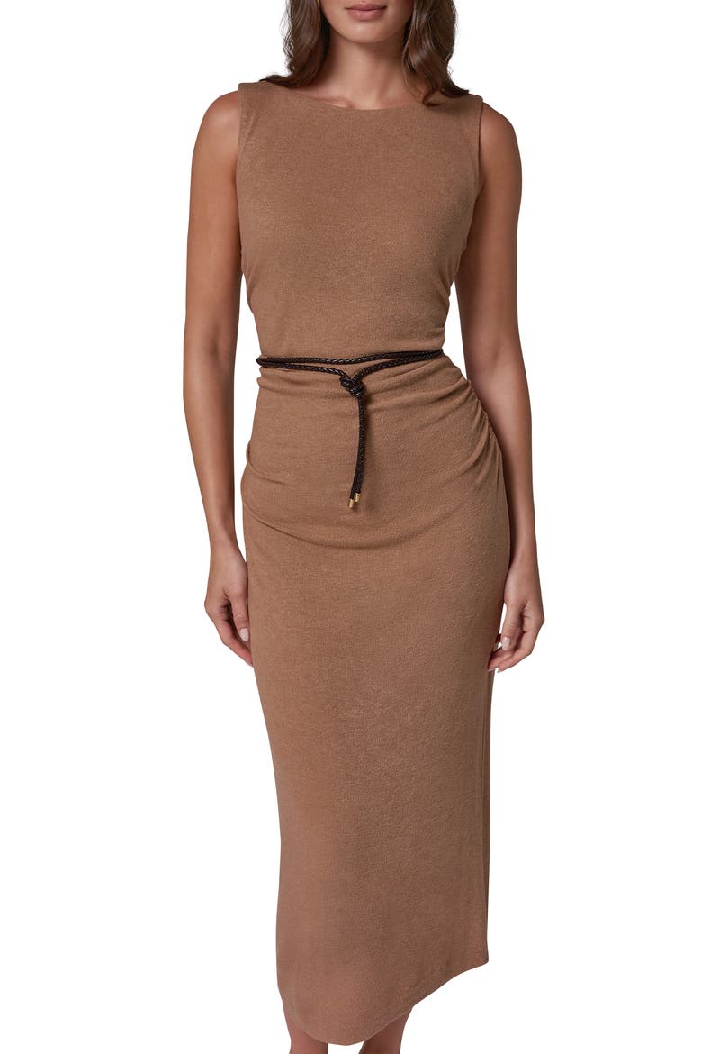 Knit Sheath Dress, Alternate, color, CAMEL