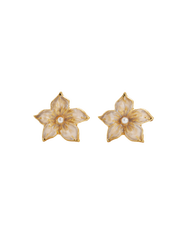 Fable England Jasmine & Pearl Stud Earrings
