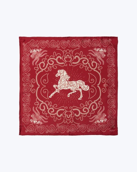 Equestrian Dreams Silk Pocket Square