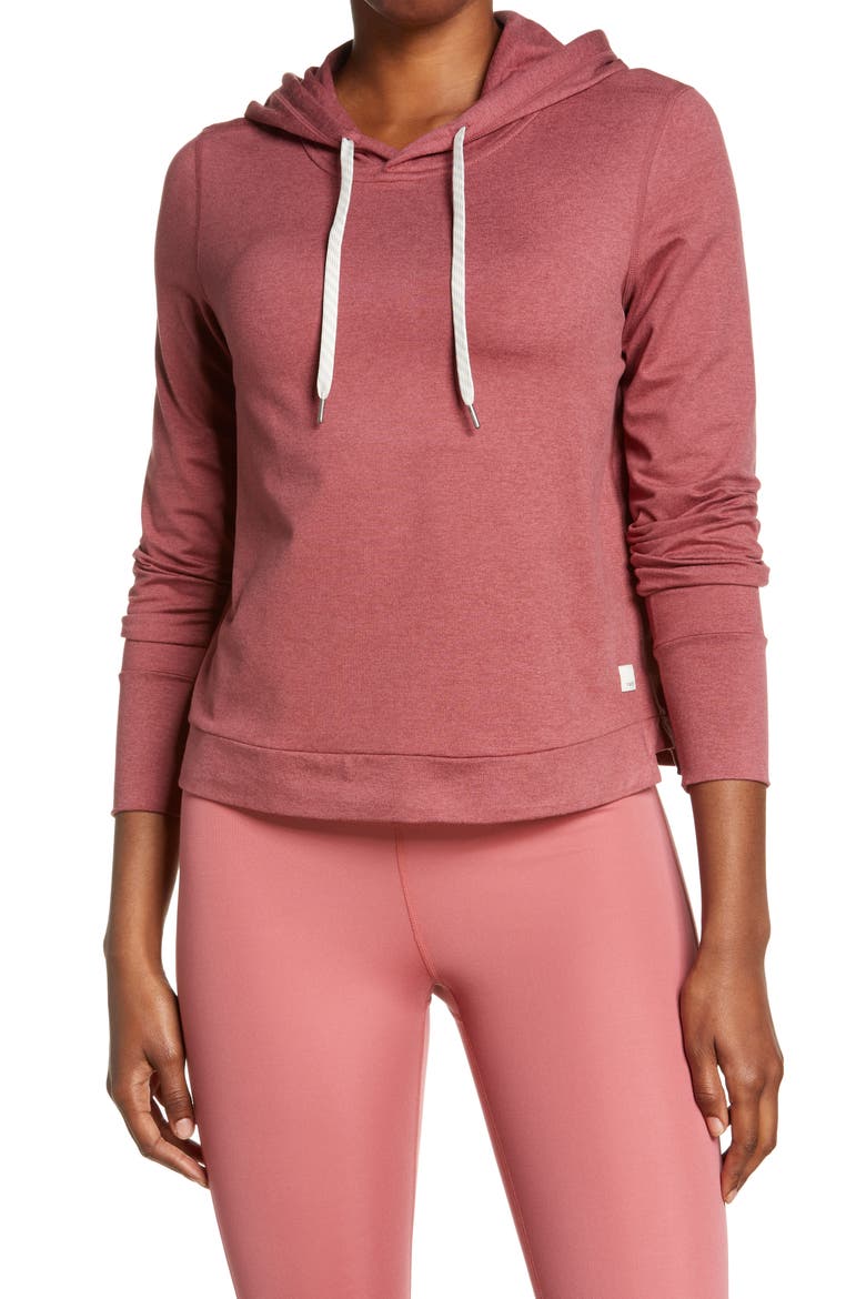 Halo Essential Hoodie, Main, color, DESERT ROSE HEATHER