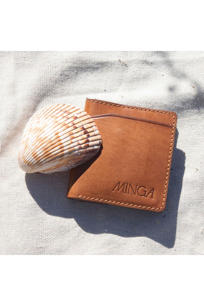 Leather Foldable Wallet, Alternate, color, Honey