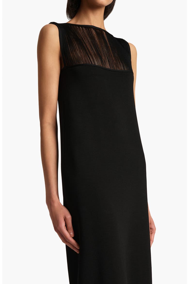 Ruslan Knit Column Dress, Alternate, color, BLACK