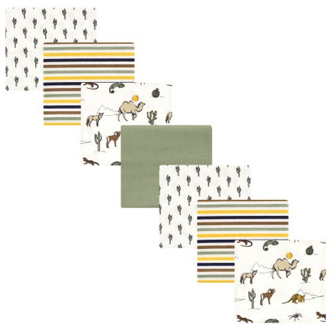Seven-piece Collection Of Cotton-poly Flannel Receiving Blankets (baby)
