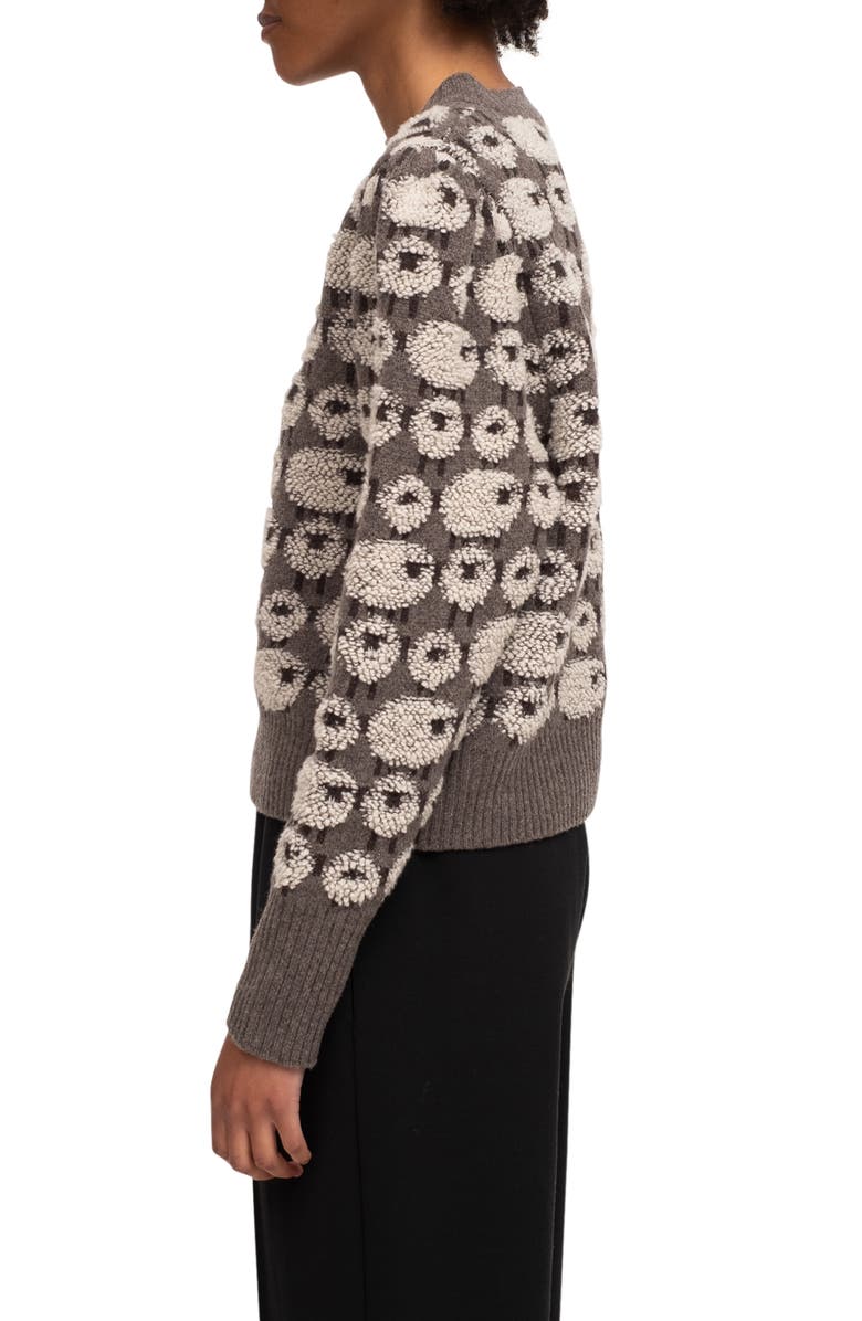 Sea Reese Sheep Jacquard Merino Wool Sweater, Alternate, color, 