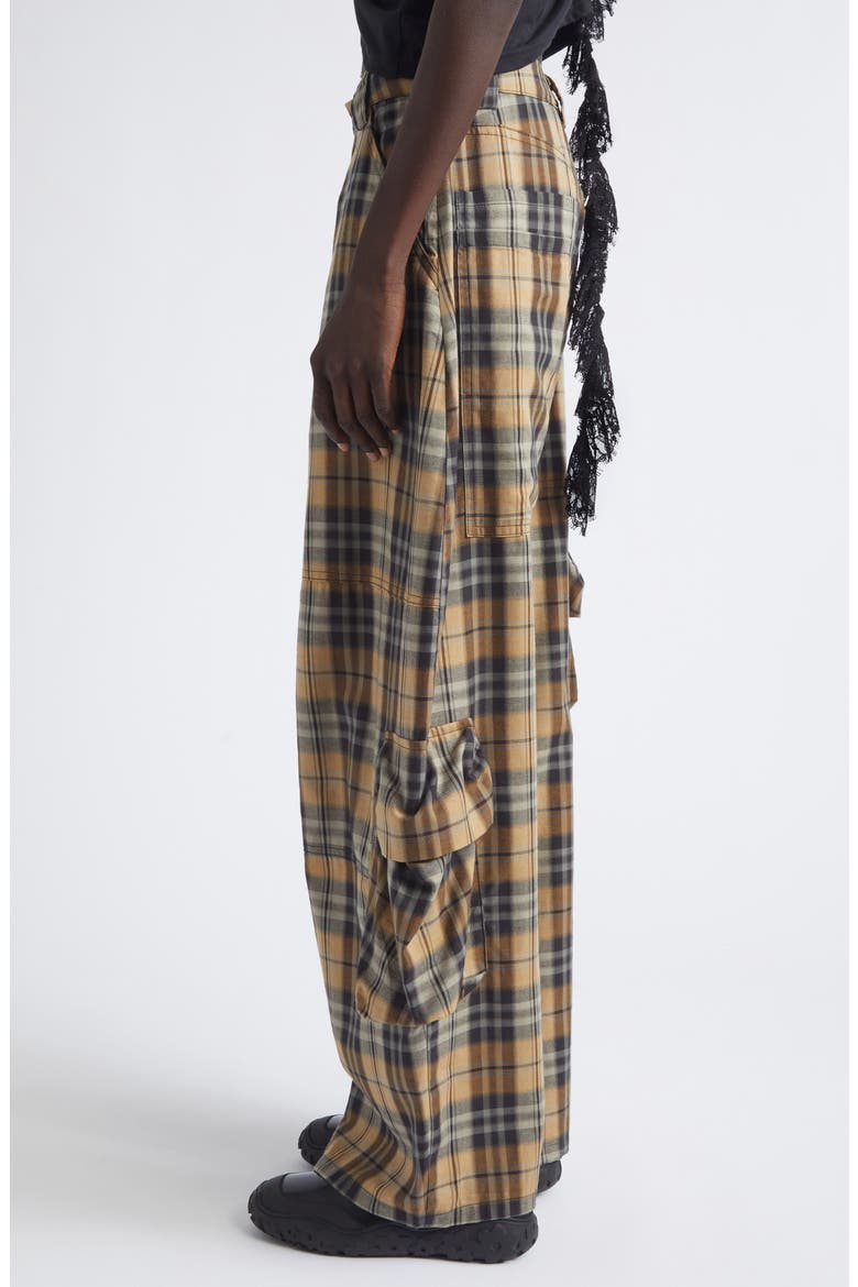 Wide Leg Cargo Pants, Alternate, color, SMOG PLAID