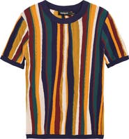 Desigual Stripe Short Sleeve Sweater