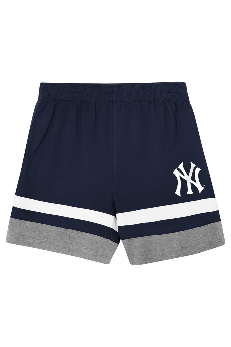 Toddler Outerstuff Navy New York Yankees Ground Ball T-Shirt & Shorts Set, Alternate, color, Navy