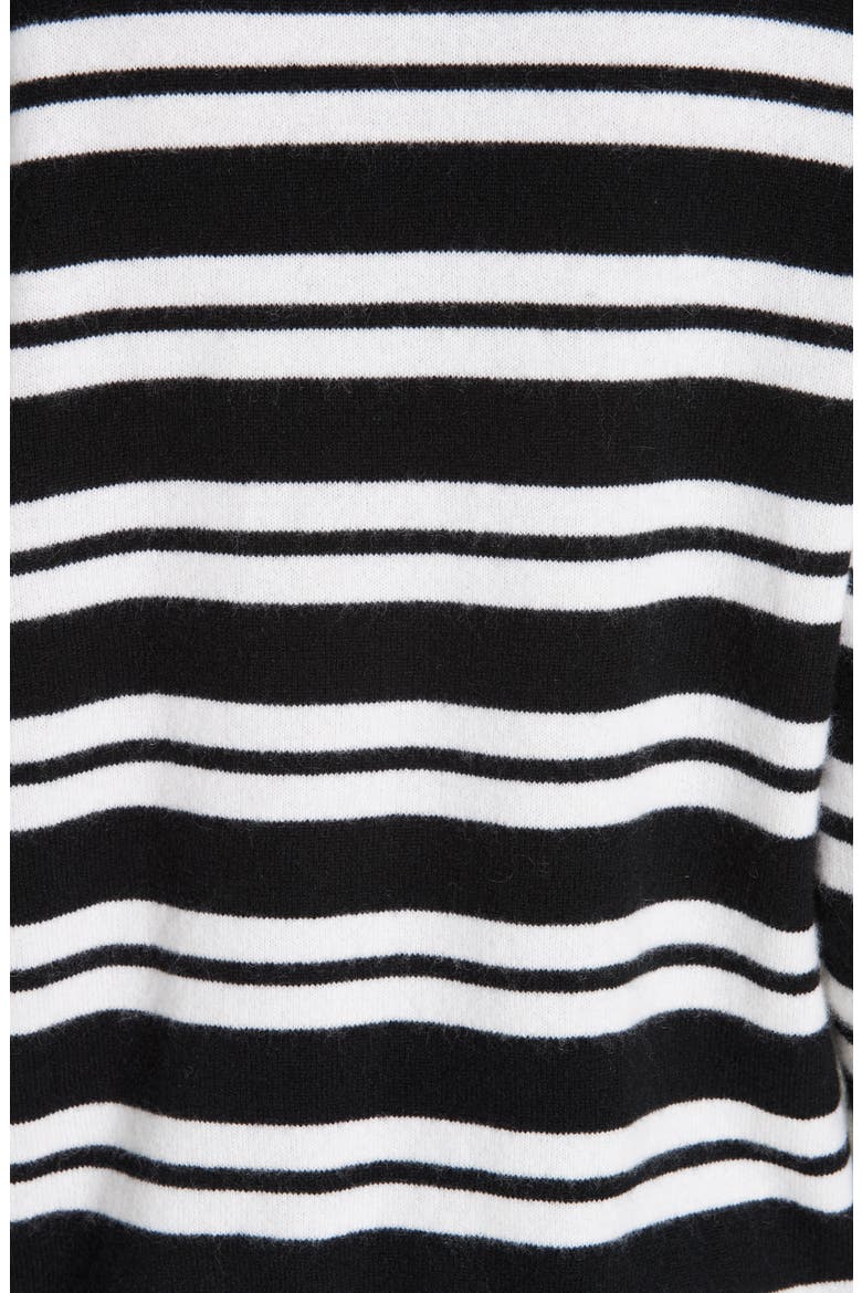 Le Ligne Tripe Stripe Cashmere Sweater, Alternate, color, BLACK/ CREAM