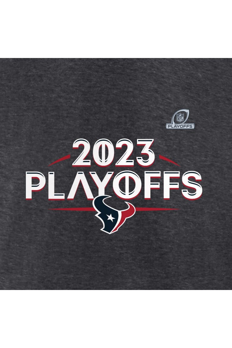 Men's Fanatics Branded  Heather Charcoal Houston Texans 2023 NFL Playoffs Ready T-Shirt, Alternate, color, Heather Charcoal