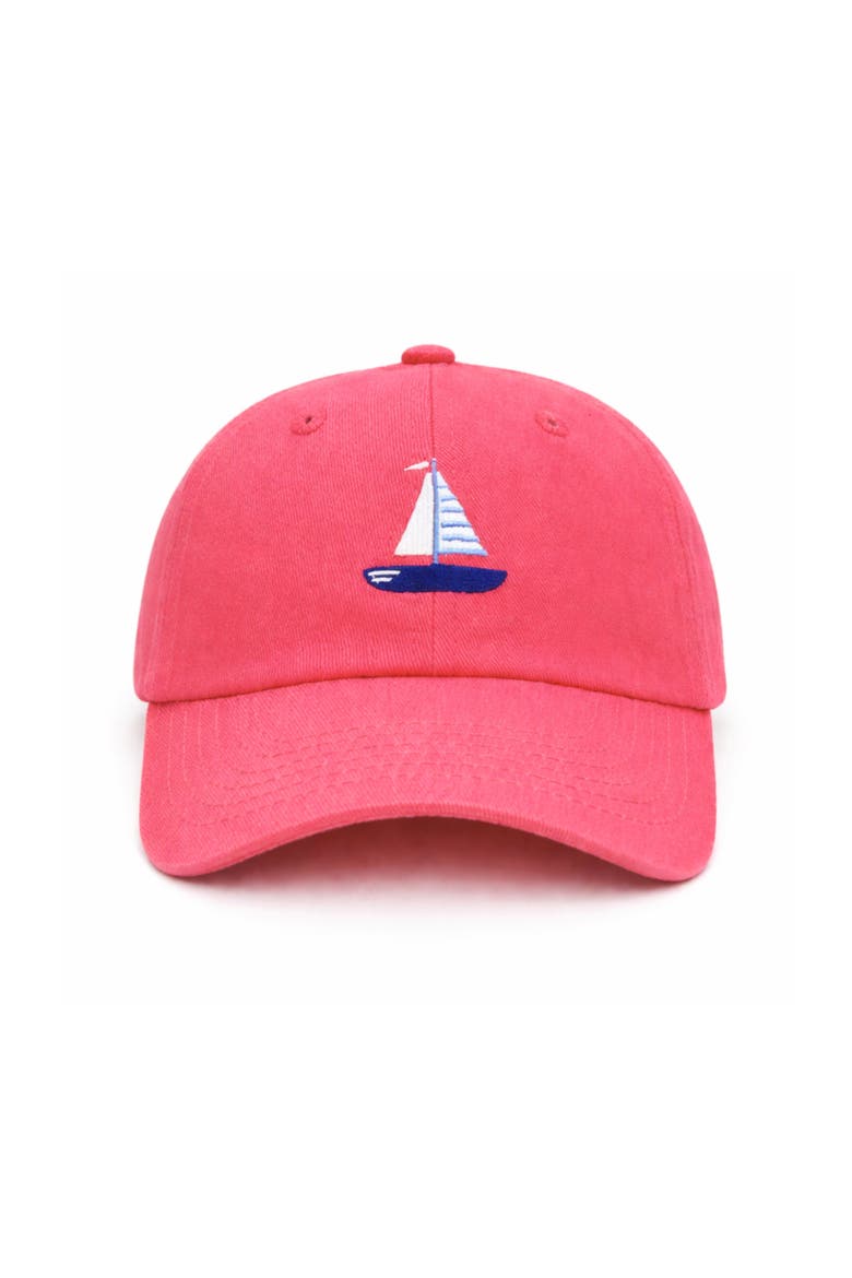 Sailboat Baseball Hat, Main, color, Red