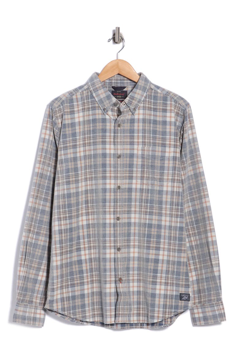 Long Sleeve Plaid Corduroy Shirt, Alternate, color, TRADEWINDS