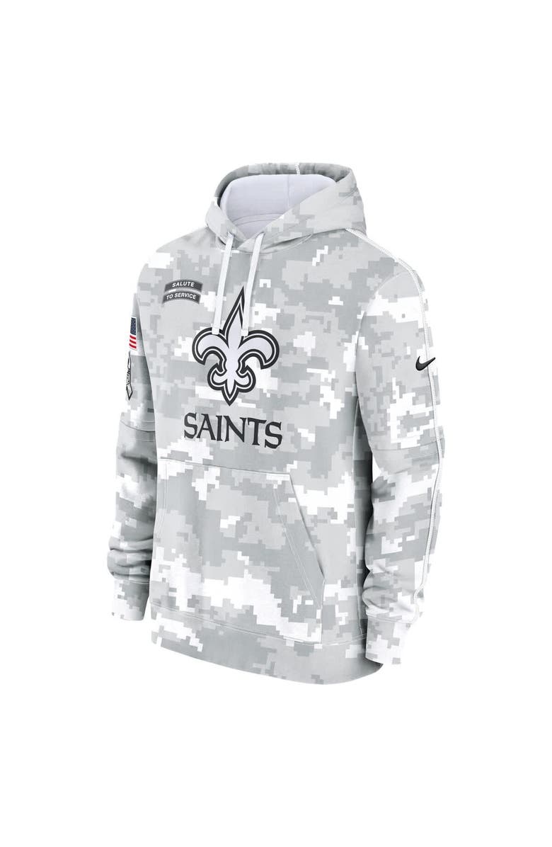 Nike Men's Nike Arctic Camo New Orleans Saints 2024 Salute to Service Club Fleece Pullover Hoodie, Alternate, color, Arctic Camo