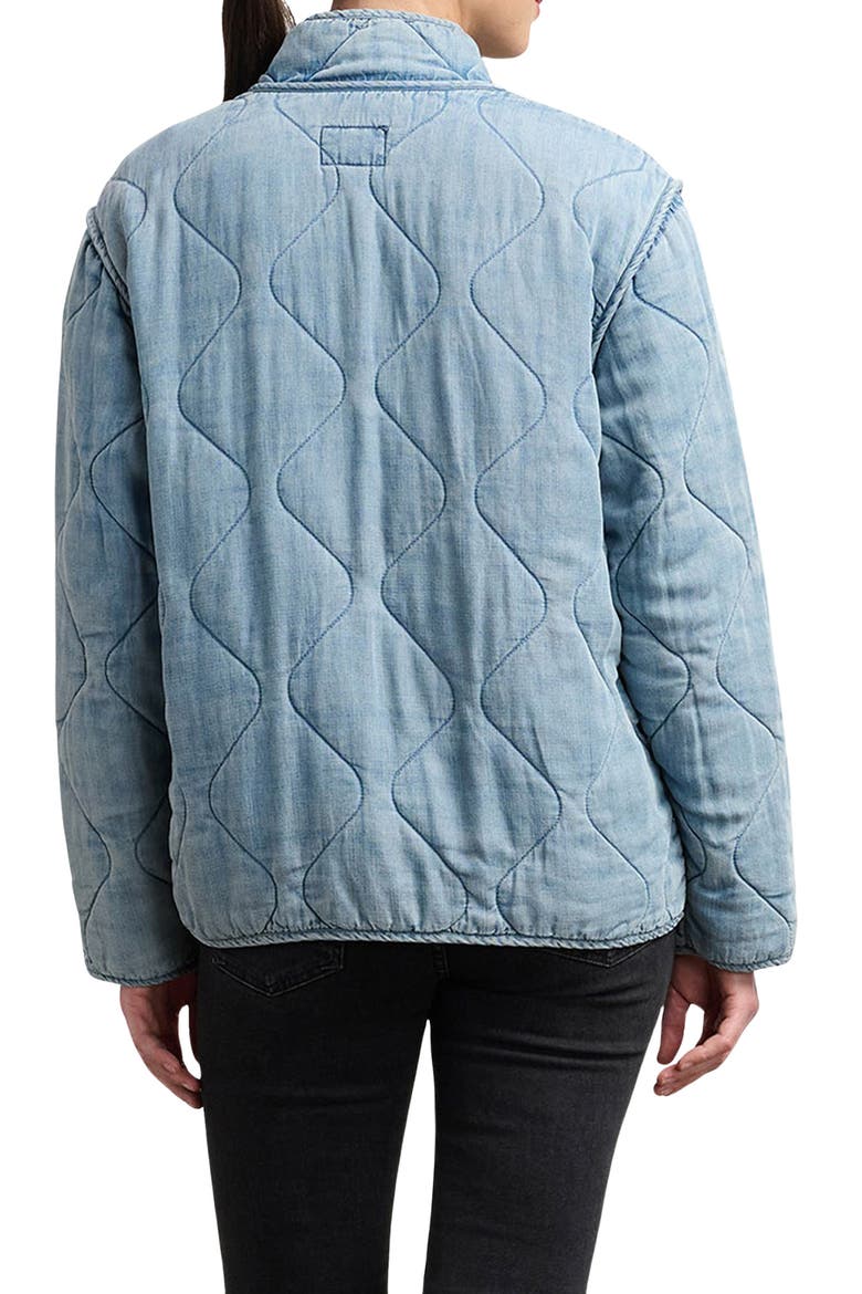 Quilted Chambray Jacket, Alternate, color, WASHED BLUE