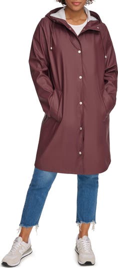 Levi's® Water Resistant Hooded Long Rain Jacket | Nordstrom Levi's® Water Resistant Hooded Long Rain Jacket | Nordstrom