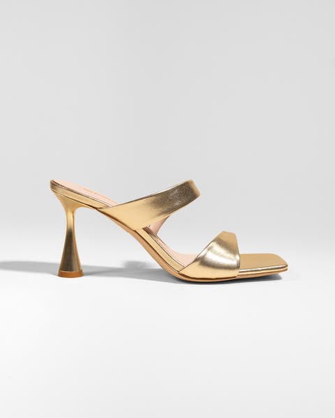 Tara Square Toe High Heel Mule Sandal