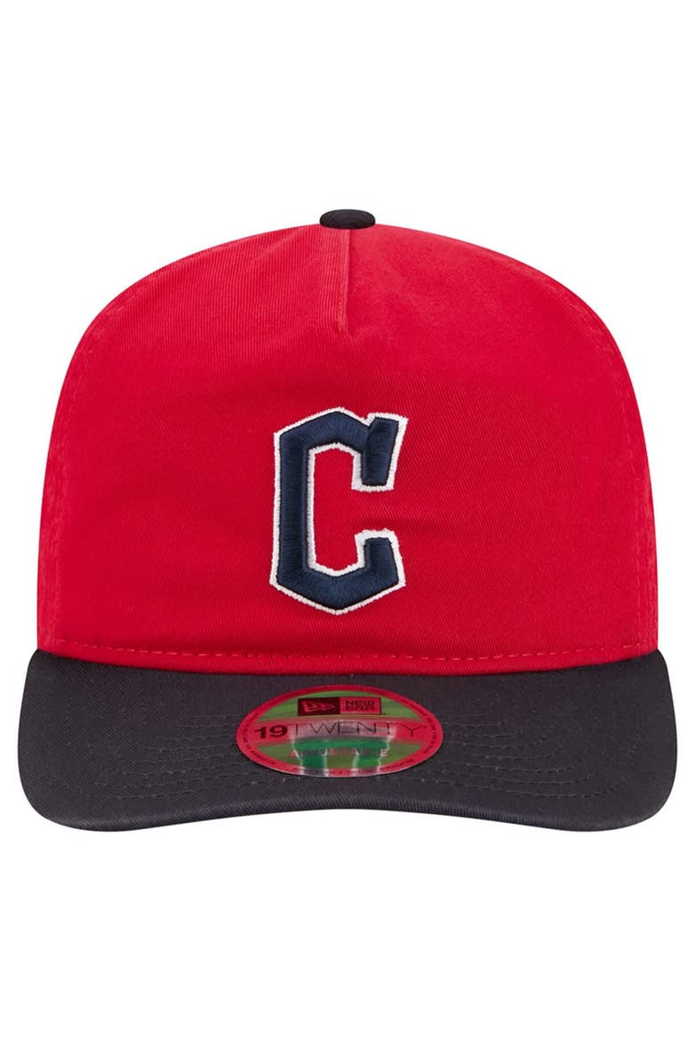 Men's New Era  Red Cleveland Guardians Team 19TWENTY Adjustable Hat, Alternate, color, Red