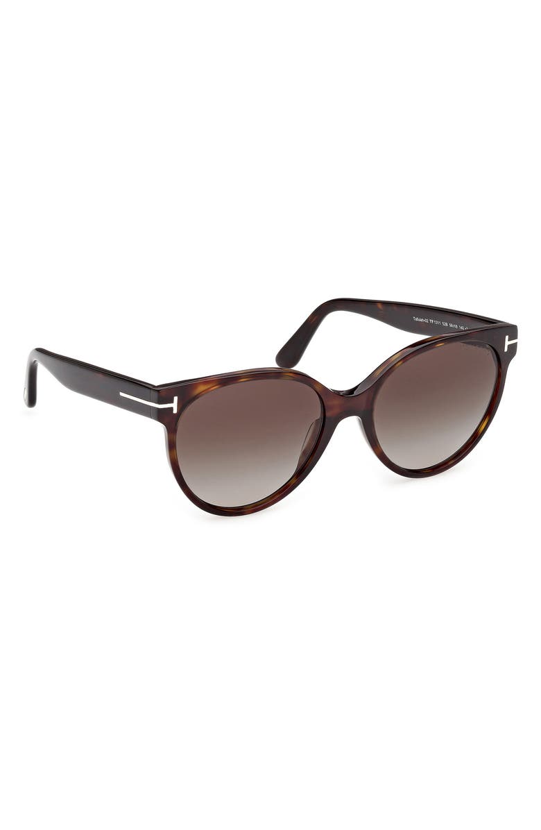 TOM FORD Tallulah 56mm Gradient Round Sunglasses, Alternate, color,