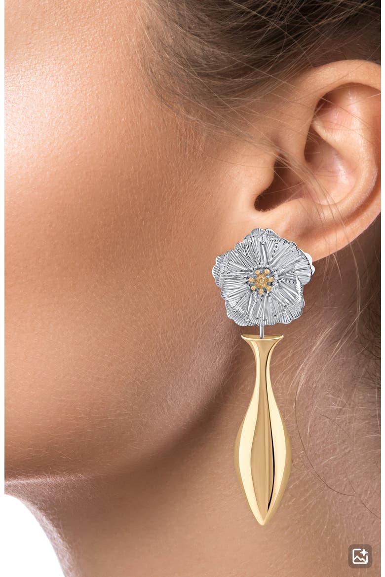 Floral Drop Earrings (Nordstrom Exclusive), Alternate, color, GOLD/ SILVER