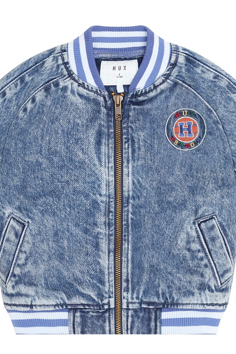 Dreamy Denim Bomber Jacket, Alternate, color, Denim