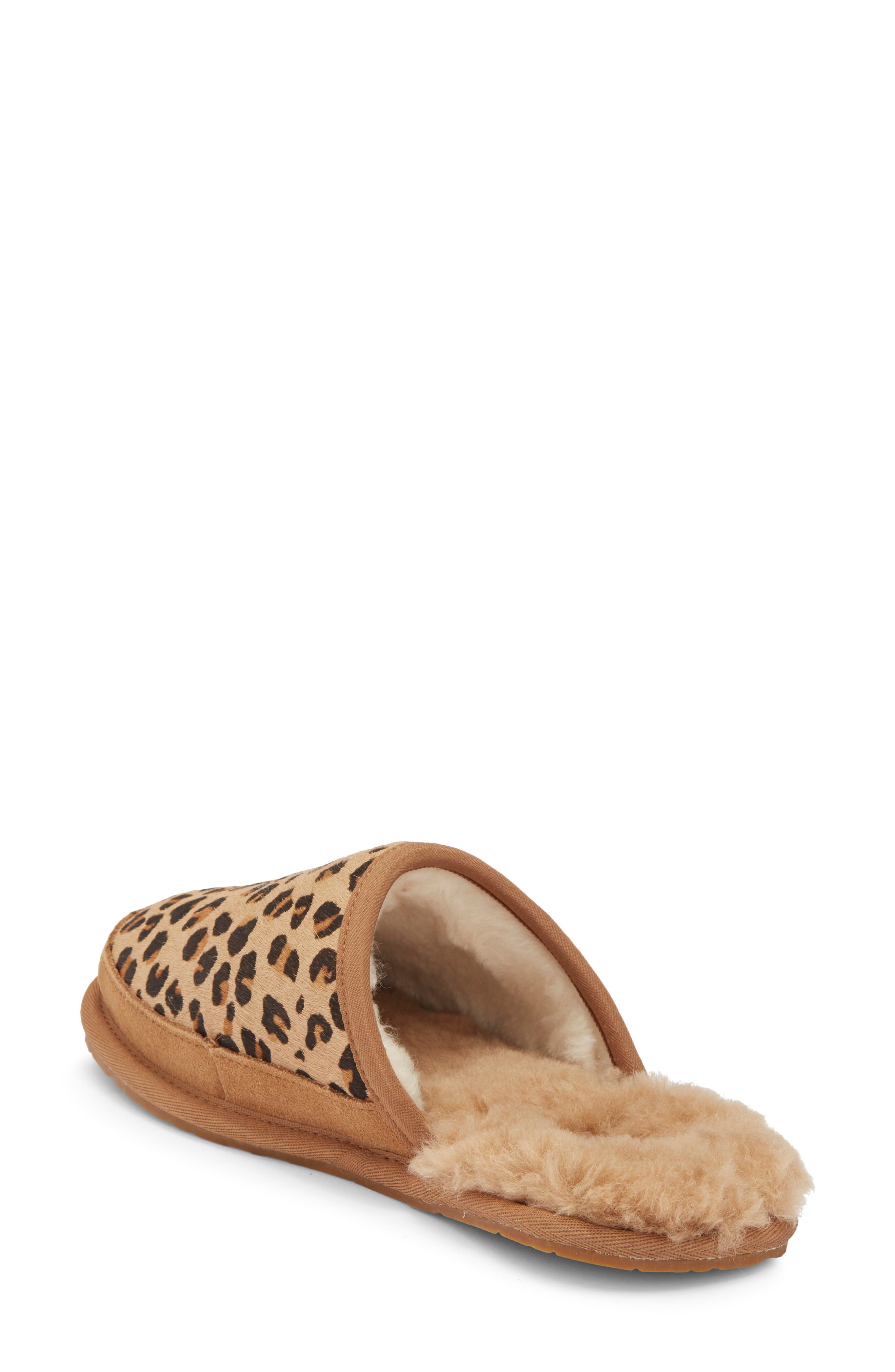 Pearle Genuine Calf Hair & UGGplush™ Scuff Slipper, Alternate, color, CHESTNUT CHESTNUT
