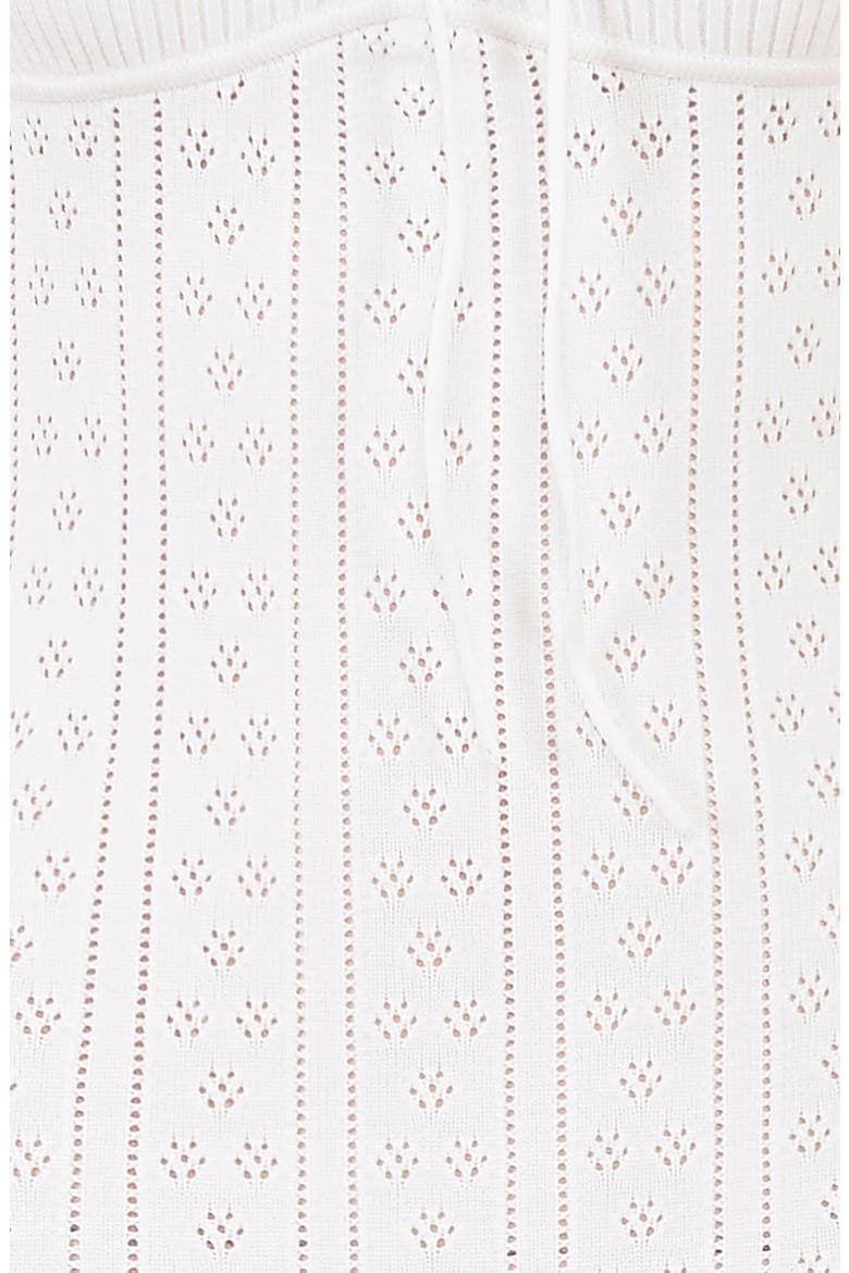Myla Pointelle Maxi Sweater Dress, Alternate, color, WHITE