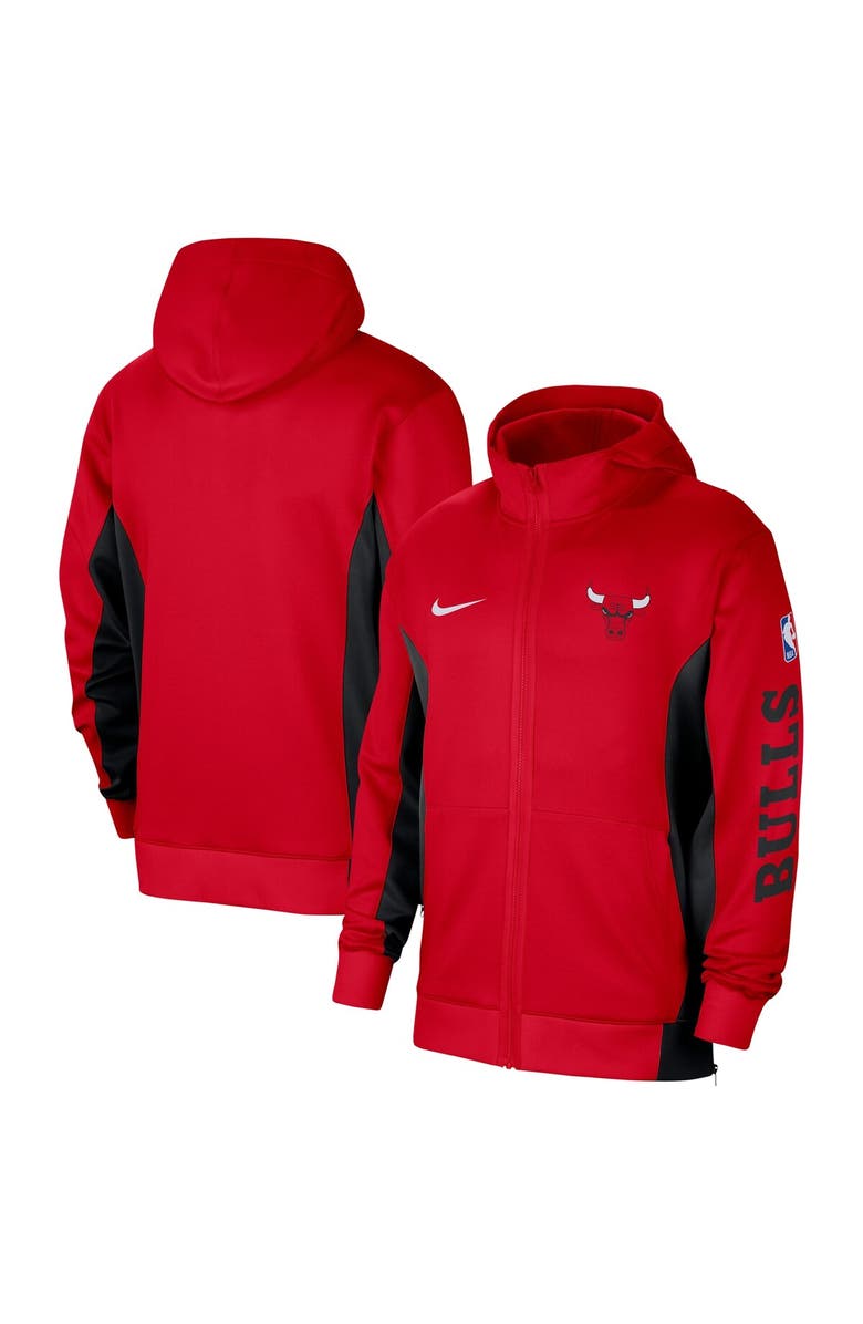 Nike Men's Nike Red Chicago Bulls 2023/24 Authentic Showtime Full-Zip Hoodie, Main, color, Red