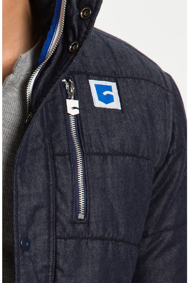 'Park' Quilted Jacket, Alternate, color, RAW/ BLUE