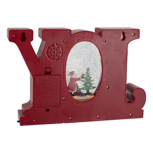 Northlight Led Lighted Joy Christmas Glitter Snow Globe In Red