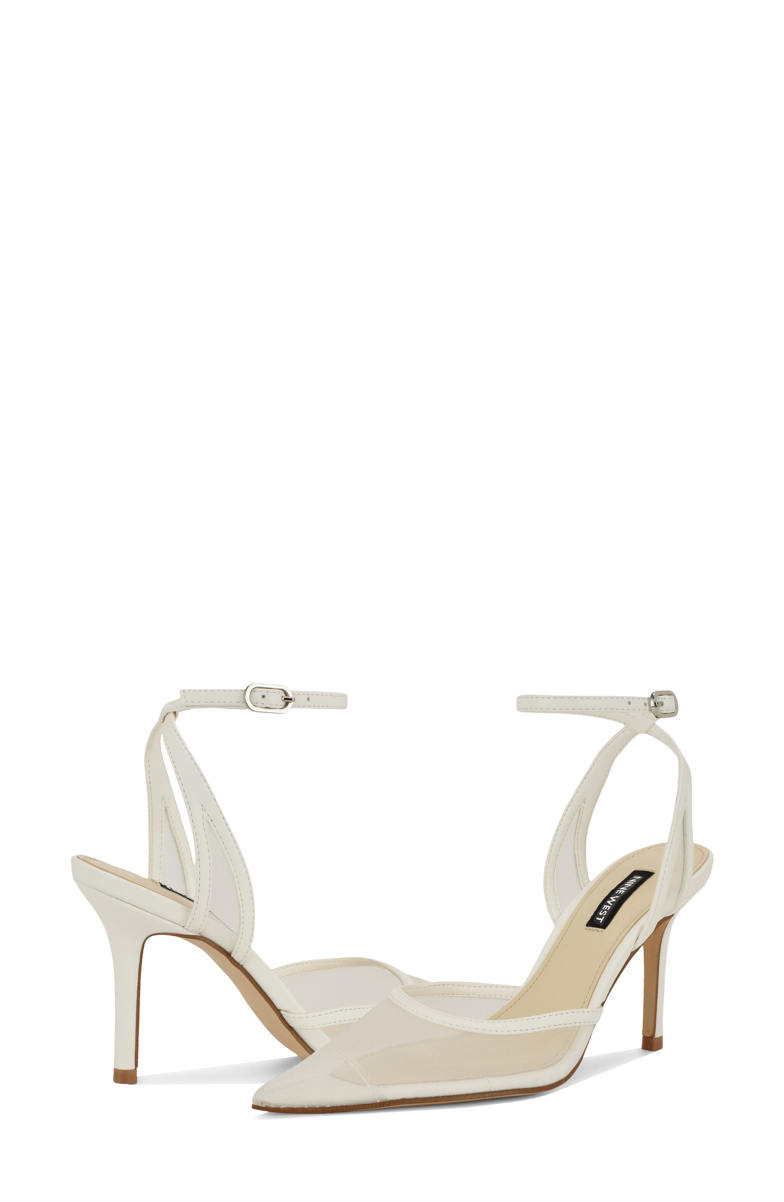 Gullia Ankle Strap Pump, Alternate, color, WHITE