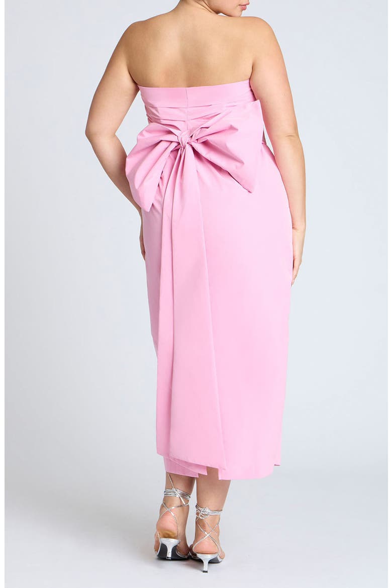 Pleated Bodice Bow Detail Dress, Alternate, color, BEGONIA PINK