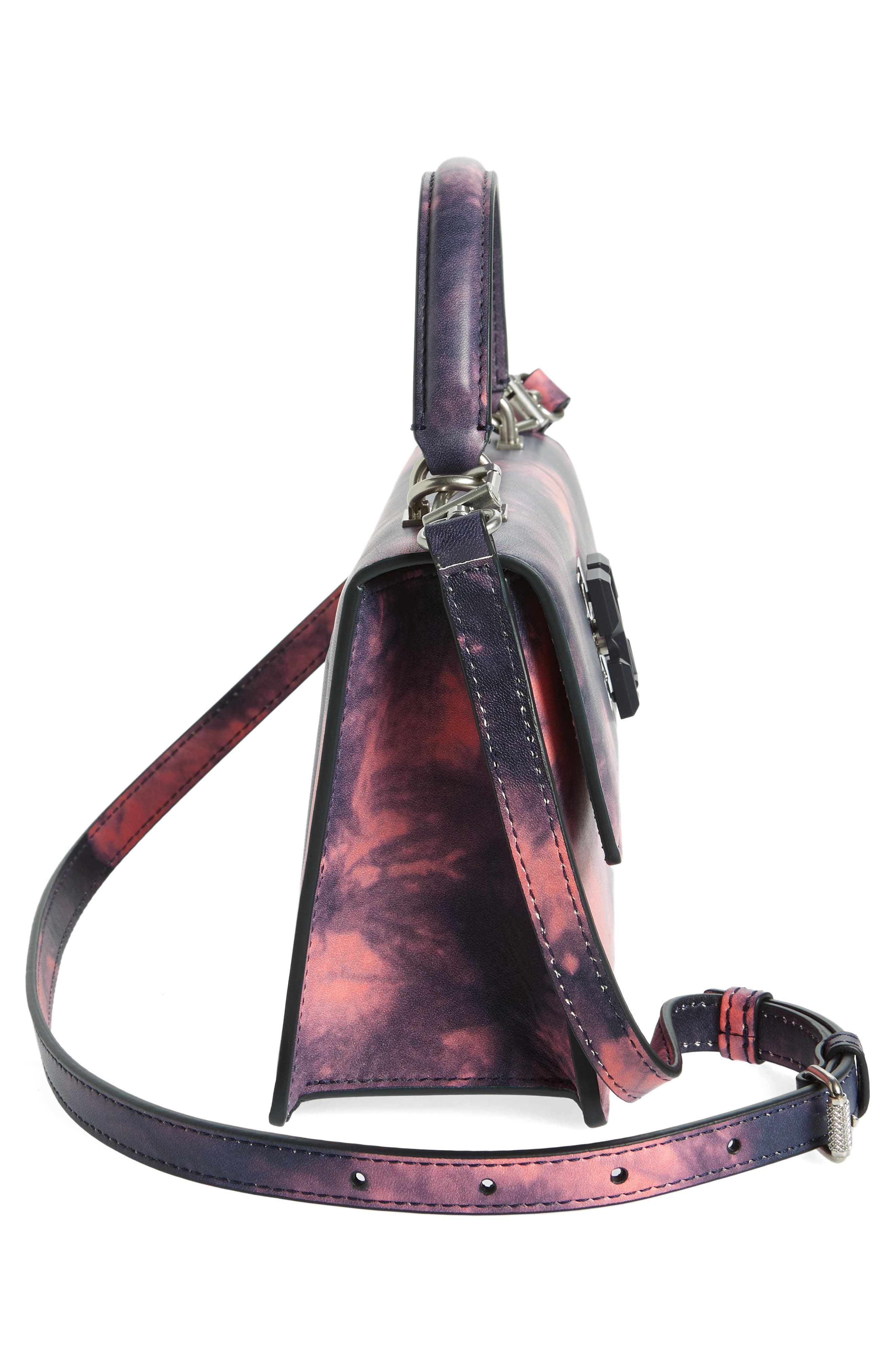 Off-White Jitney Logo Leather Handbag, Alternate, color, 