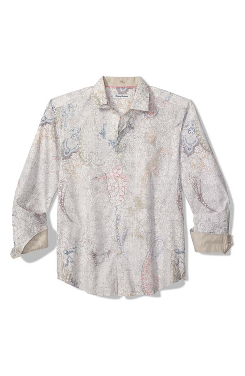 Saldana Paisley Cotton & Silk Button-Up Shirt