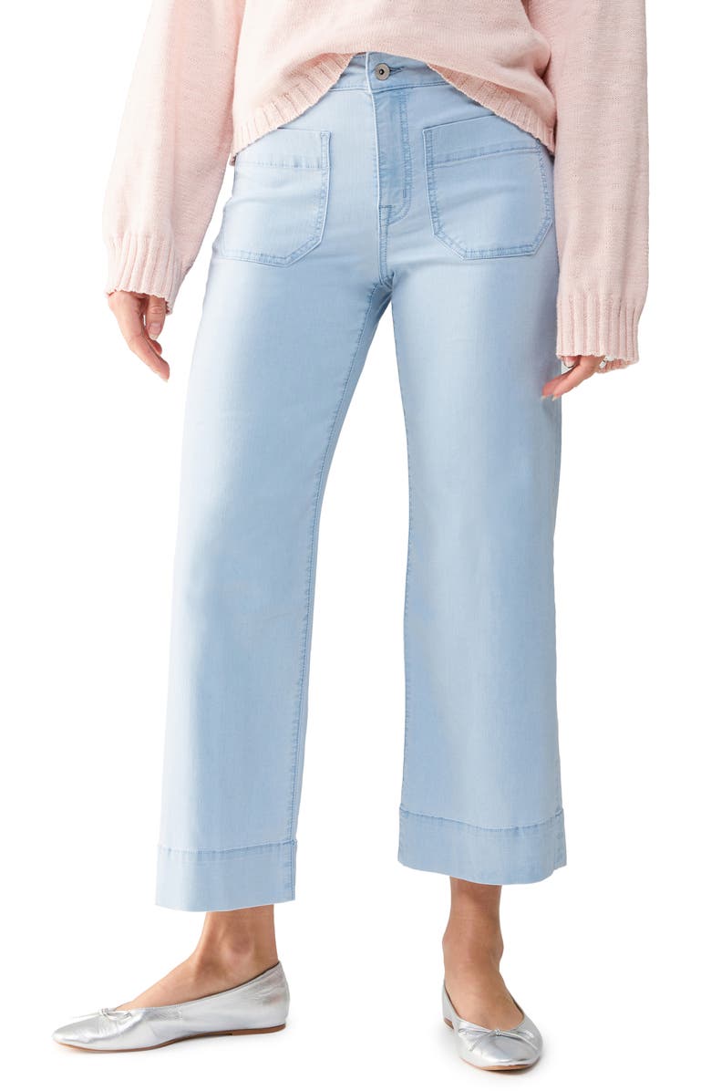 Sanctuary The Marine Crop Straight Leg Jeans, Main, color, Ultra Pale