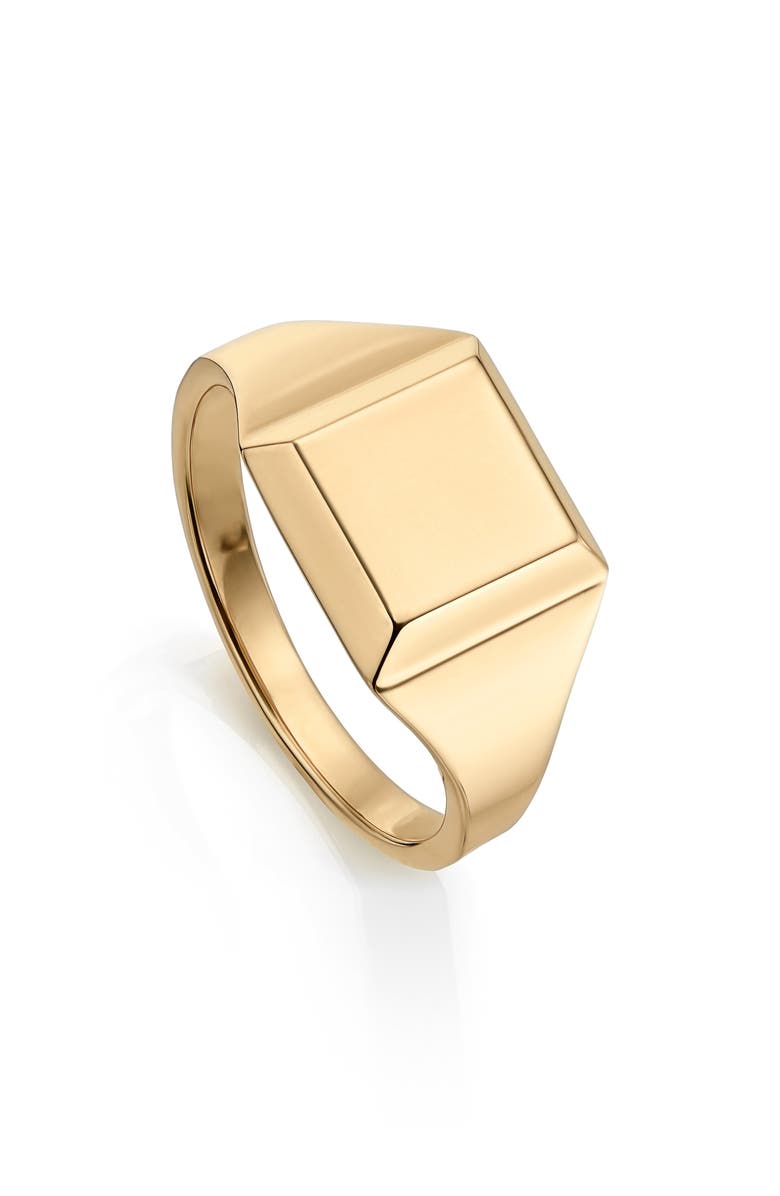 Monica Vinader Signature Signet Ring, Main, color, Yellow Gold