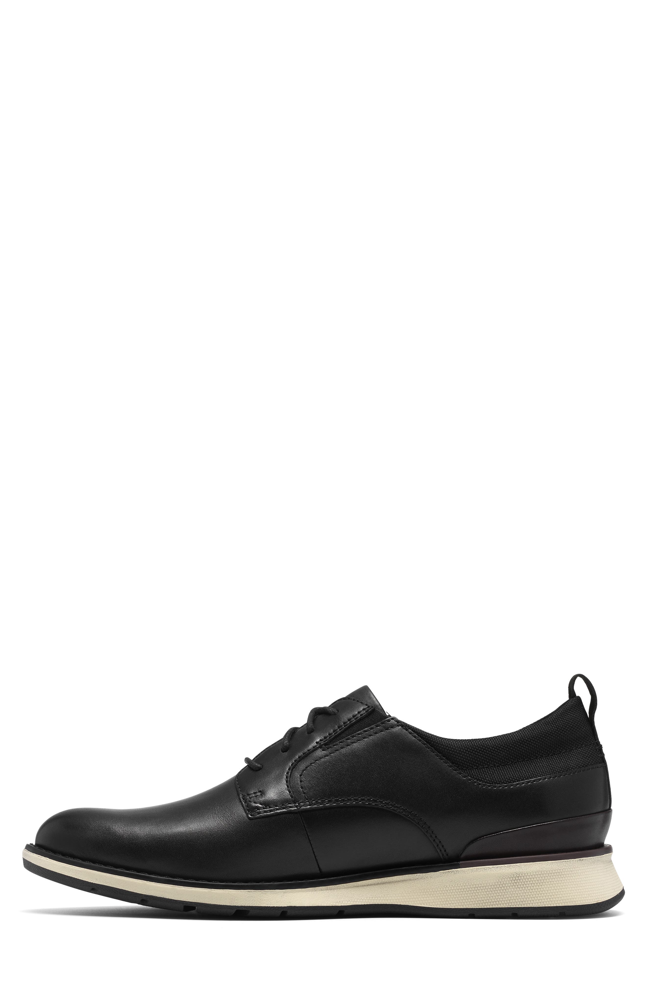 FlexHybrid Leather Oxford, Alternate, color, BLACK LEATHER