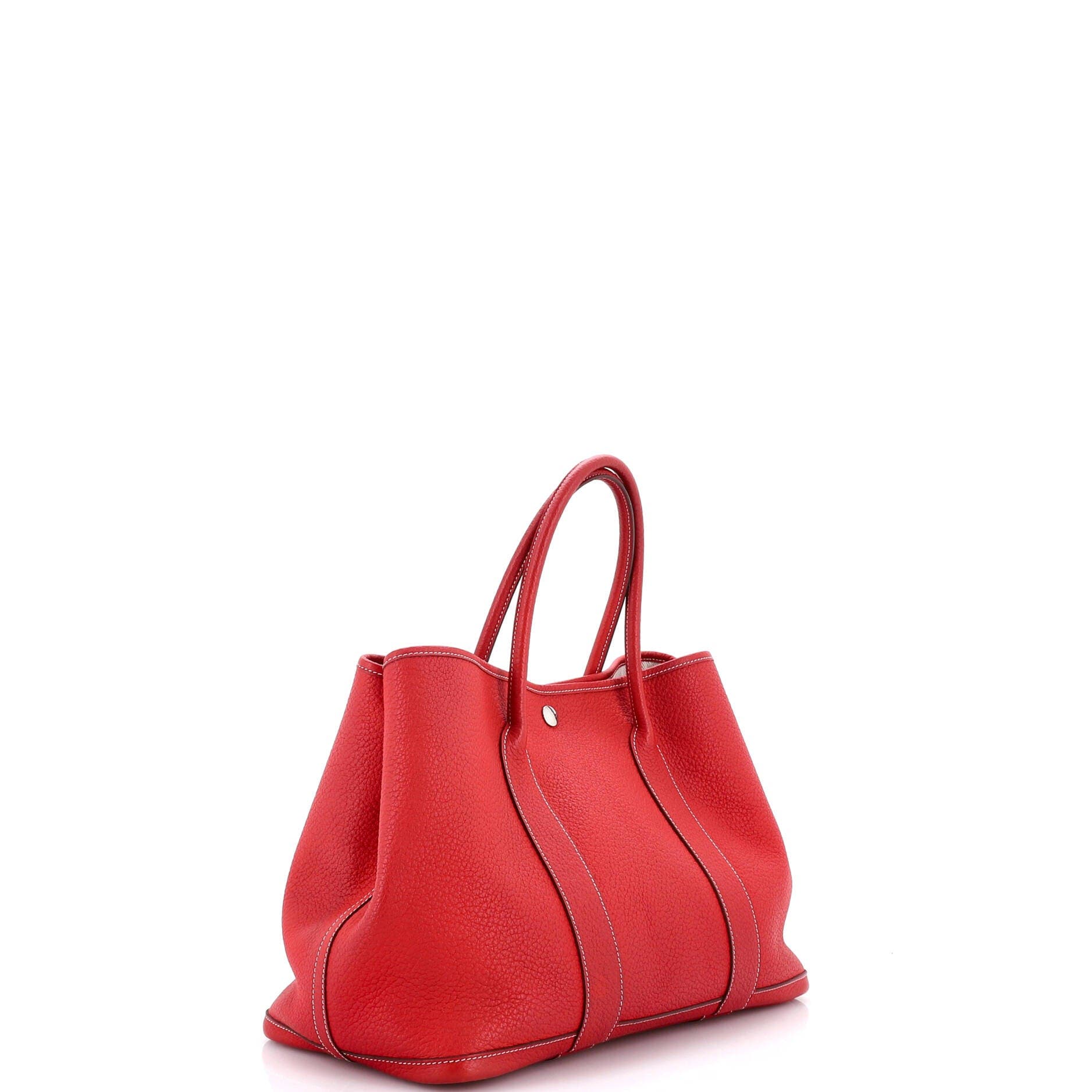 Pre-Owned Hermes Garden Party Tote Leather 36, Alternate, color, Rouge Casaque