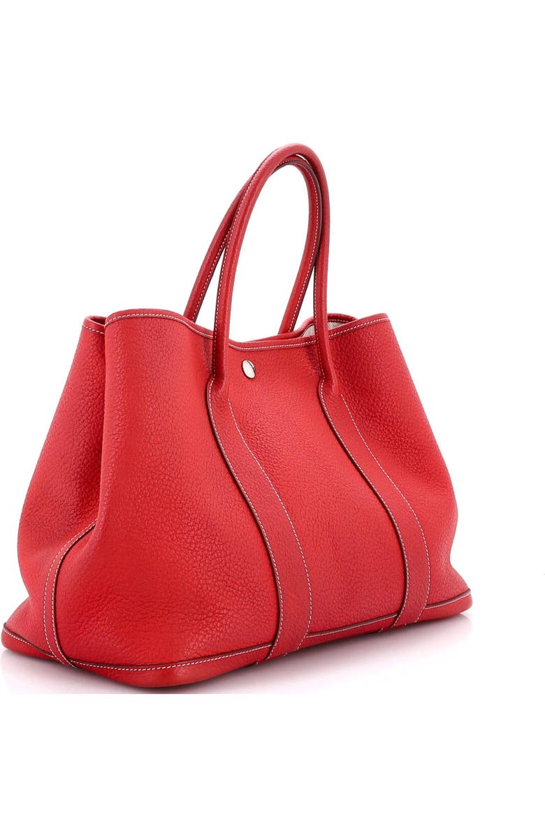 Pre-Owned Hermes Garden Party Tote Leather 36, Alternate, color, Rouge Casaque