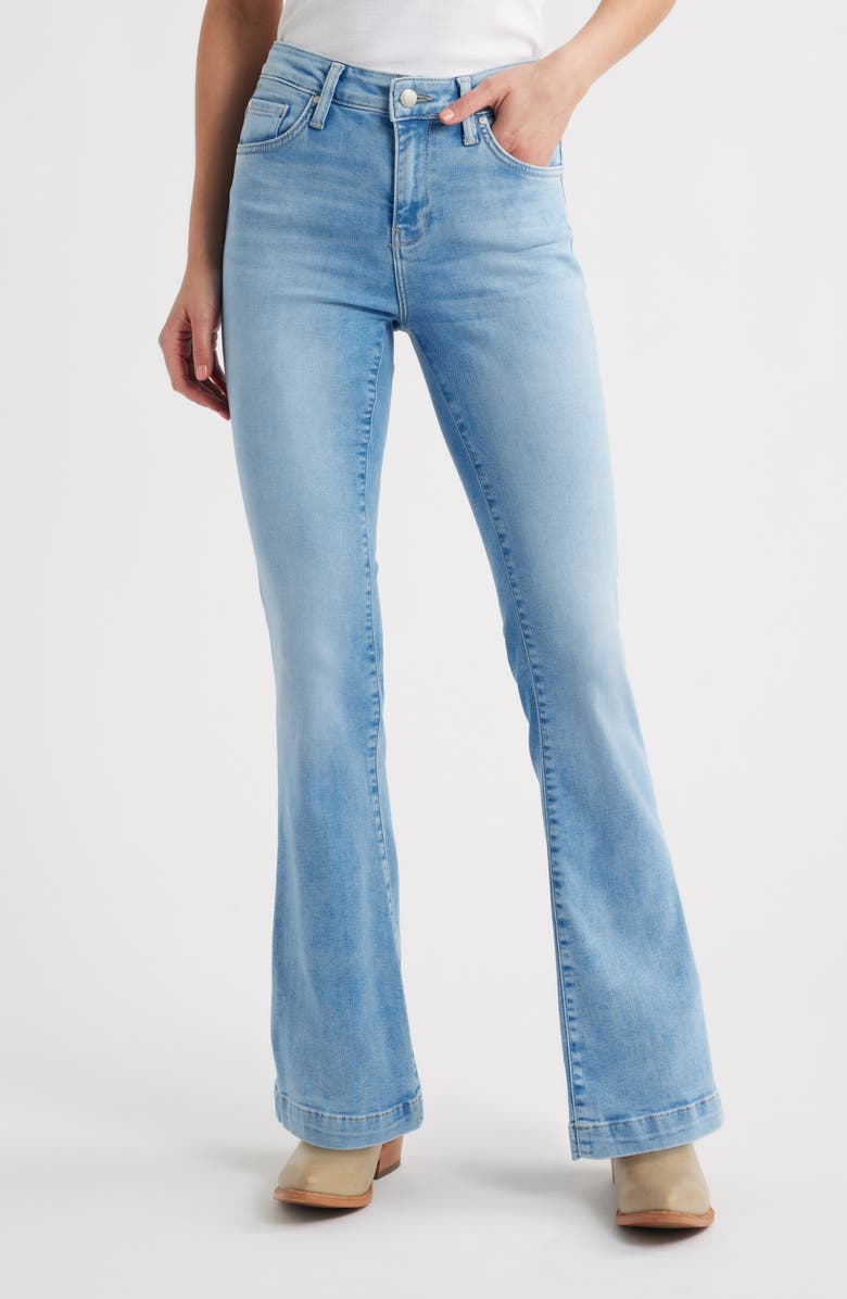 Mavi Jeans Sydney Stretch Flare Jeans, Main, color, Light Blue Feather Blue