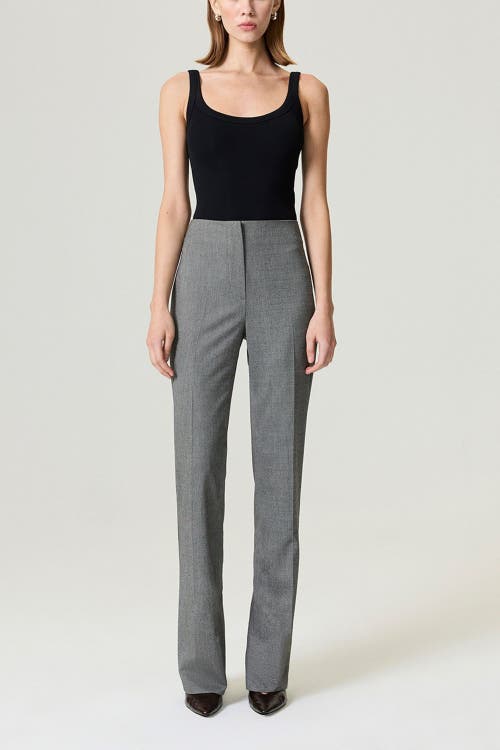 Nocturne Side Slit Tailored Pants In Gray