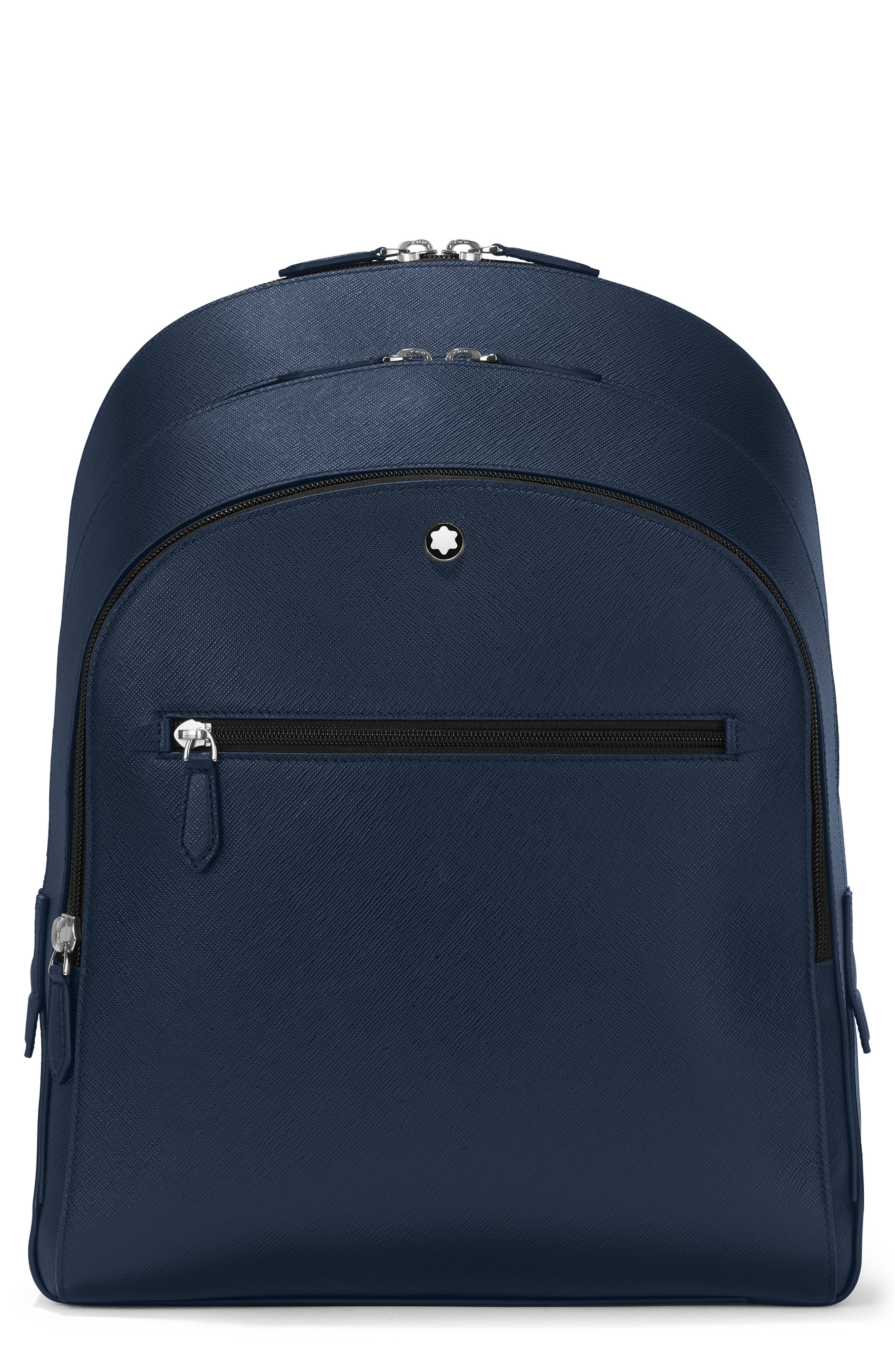 Montblanc Medium Sartorial Leather Backpack, Main, color, 