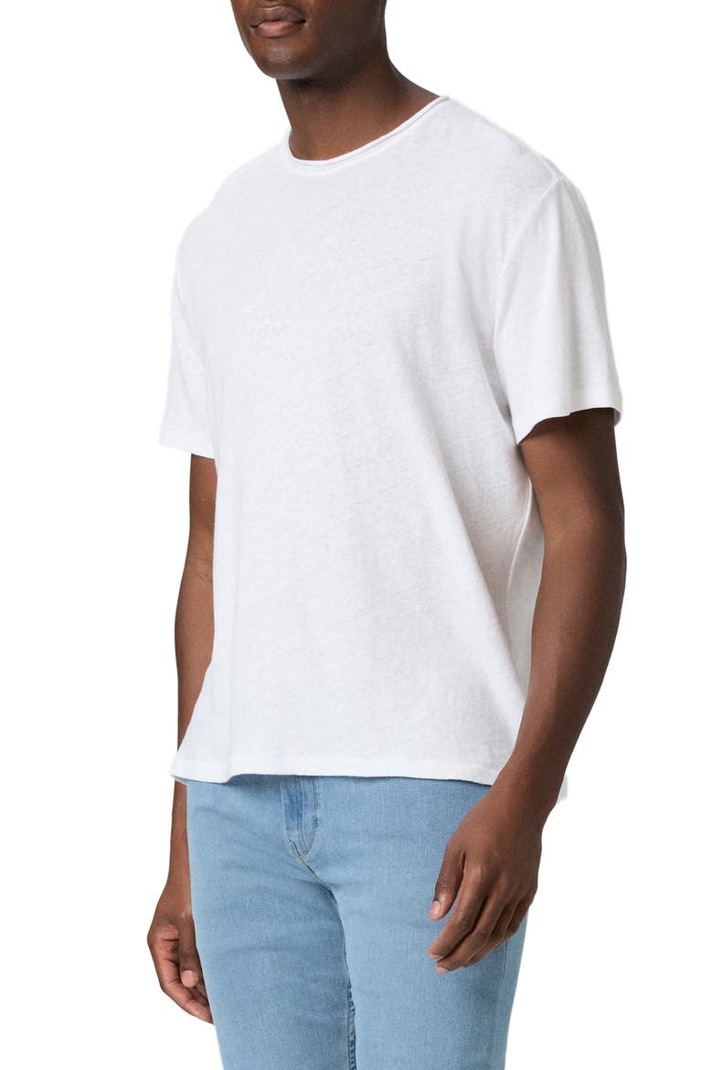 Monroe Linen & Cotton T-Shirt, Alternate, color, FRESH WHITE
