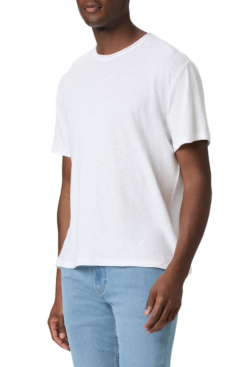 PAIGE Monroe Linen & Cotton T-Shirt, Alternate, color, Fresh White
