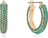 Ettika Cubic Zirconia Tube Hoop Earrings
