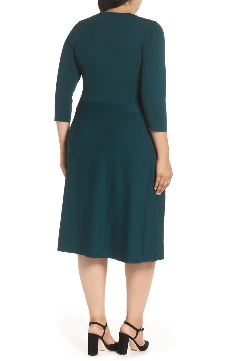 Eliza J Fit & Flare Sweater Dress, Alternate, color, 