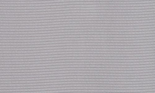 Adrianna Papell Back Button Ottoman Rib Knit Top In Gray