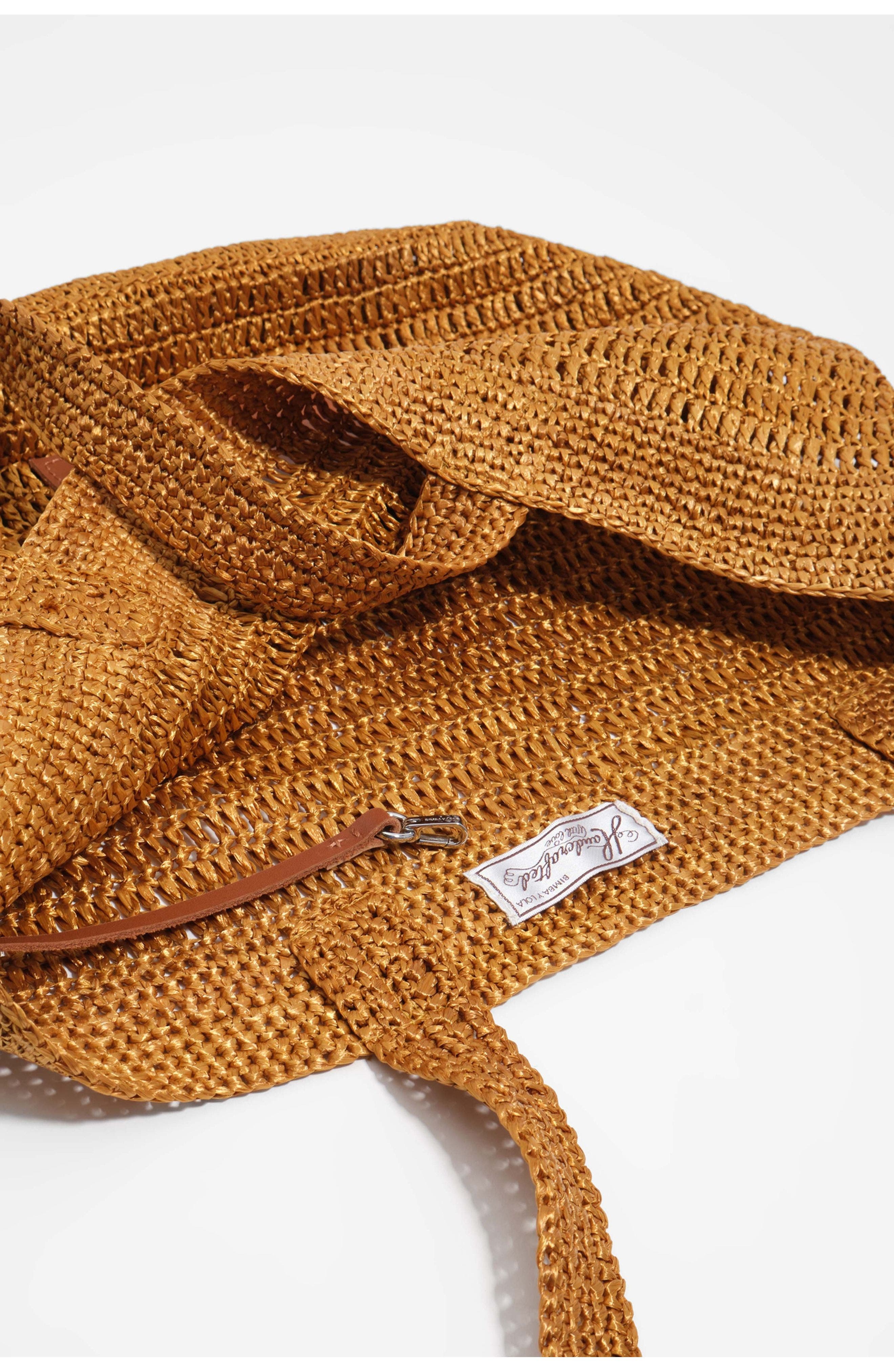 Bimba y Lola Large plaited bag, Alternate, color, Gold