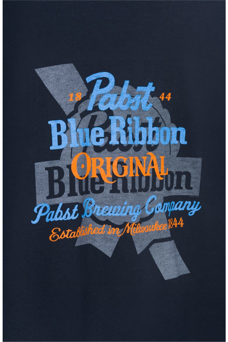 Pabst Blue Ribbon® Cotton Graphic T-Shirt, Alternate, color, BLACK