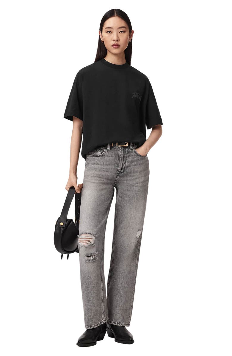 AllSaints Odyssey Cotton Graphic T-Shirt, Alternate, color, Black